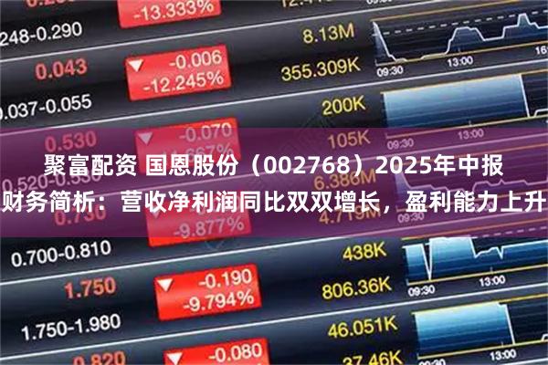 聚富配资 国恩股份（002768）2025年中报财务简析：营收净利润同比双双增长，盈利能力上升